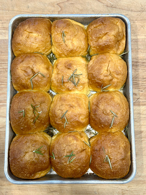 Artisanal Sweet Potato Dinner rolls (x12)- PICKUP ONLY