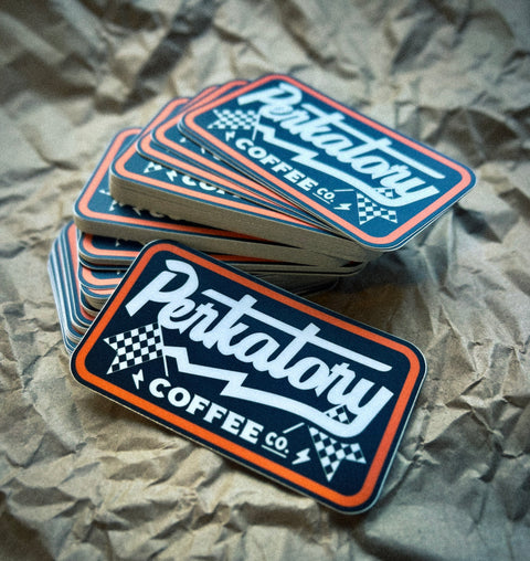 Perkatory Race Flag Sticker