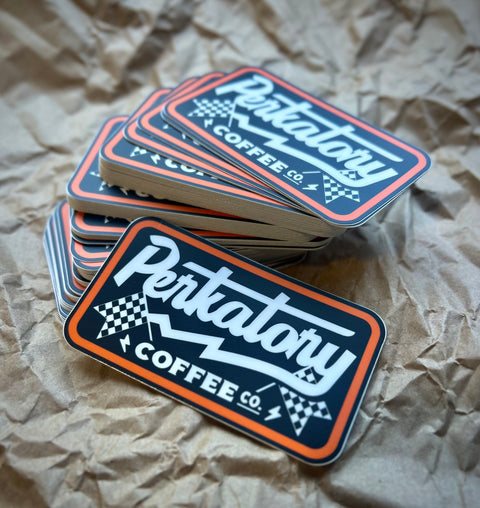 Perkatory Race Flag Sticker